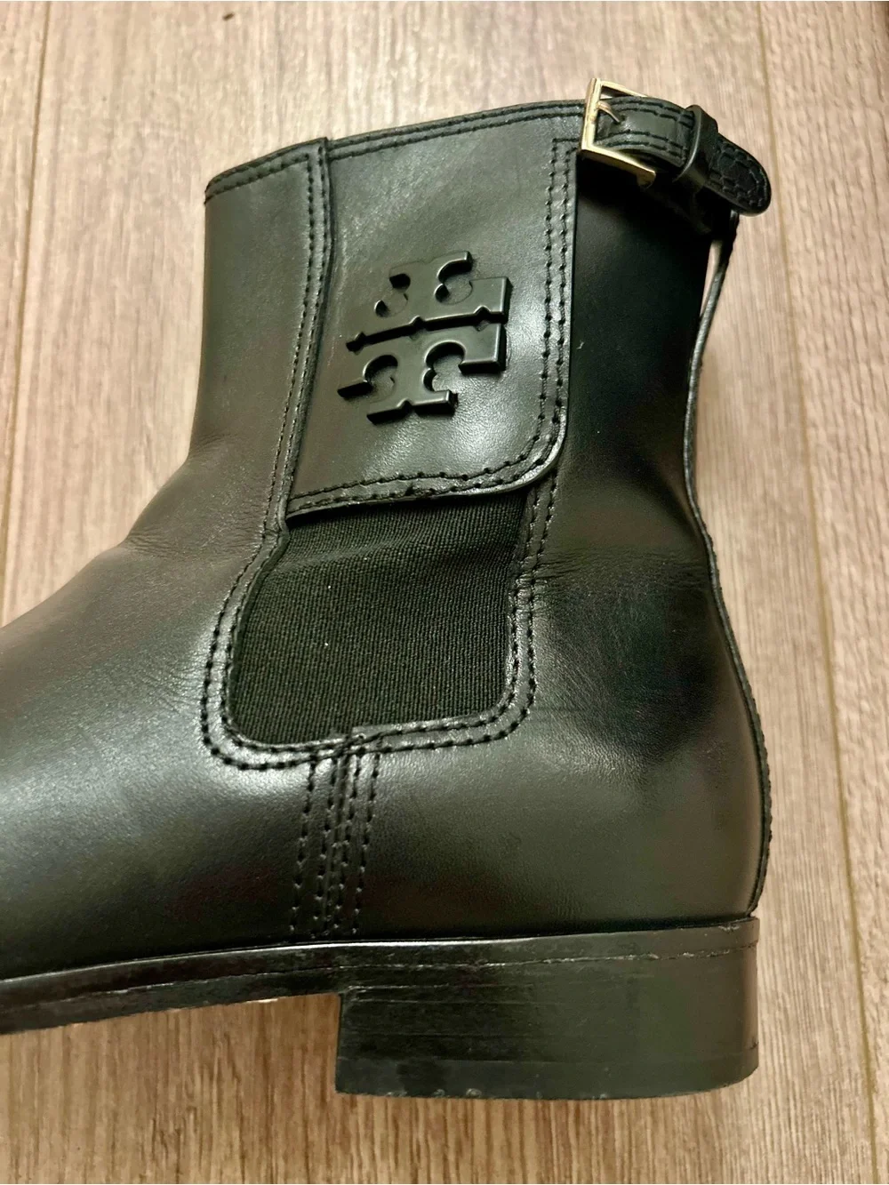 Tory Burch Wyatt Black Leather Boots